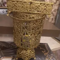 سطل آشغال برنز و جا دستمال کاغذی