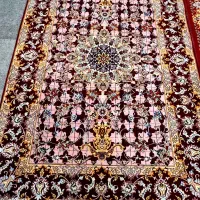 فرش دستباف گل و چله ابریشم اصفهان