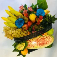 حکاکی هندوانه /میوه آرایی و گل دکوراتیو|خدمات پذیرایی، مراسم|اسلامشهر, شهرک قائمیه|دیوار