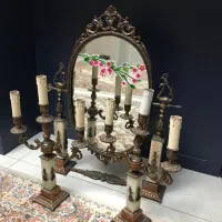 آیینه شمعدان برنز اصل|آینه|تهران, کوی بیمه|دیوار