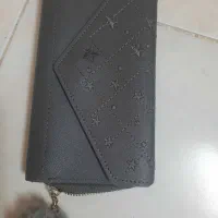 کیف پول زنانه طوسی رنگ