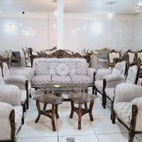 ۲دست مبل استیل تازه رویه کوبی شده