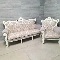 مبل استیل صدفی ۹ نفره با میز و عسلی|مبلمان خانگی و میز عسلی|اصفهان, جلالیه|دیوار