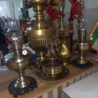 ست سماور و گرد سوز برنجی