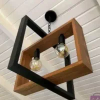 لوستر چوبی|لوستر و چراغ آویز|قم, وادی السلام|دیوار