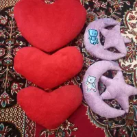 عروسک آویزی قلب ۳تکه و ماه وستاره
