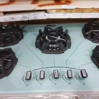 گاز رومیزی توکار و هود مخفی و شیشه