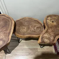 ست سه عددی میز عسلی چوبی
