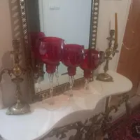 آیینه شمعدان برنز اصل|آینه|بروجرد, |دیوار
