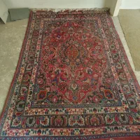 فرش/قالی دستباف لاکی رنگ قدیمی شیش متری