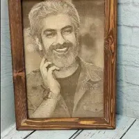 حکاکی چهره روی چوب ( ویژه روز مادر )|تابلو، نقاشی، عکس|قم, بیست متری ولیعصر|دیوار