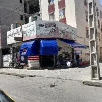 خیمه سایبان آفتابگیرفروشگاه تمام آبی پارچه ترانزیت