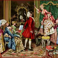 تابلو فرش دستباف طرح فرانسوی