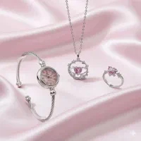 ست ساعت و گردنبند و انگشتر زنانه