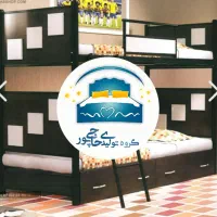تخت خواب۲دو طبقه۹۰در۲متر(تختخواب۲دونفره)فلزی مکعبی