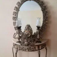 آینه شمعدان طرح برنزی