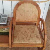 میز تلفن چوبی