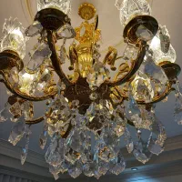لوستر برنج ابکاری طلا|لوستر و چراغ آویز|تهران, تهرانپارس غربی|دیوار