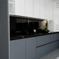 کابینت هایگلاس سفید طوسی ترک /استفاده نشده/دست دوم