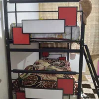 تخت ۲ طبقه فلزی|تخت و سرویس خواب|مشکین‌دشت, |دیوار