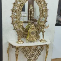 آینه کنسول با شمعدان وساعت
