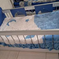 تخت بچهگانه در حد نو همراه با تشک|تخت و صندلی بچه|محلات, |دیوار