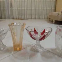 دو آجیل خوری دو عدد گلدان