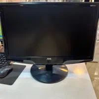 مانیتور AOC سایز 18.5 اینچ LCD و کابل تبدیل hdmi