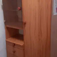 کمد ویترین دار با چند کشو وجالباسی