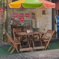 میز صندلی تاشو چوبی