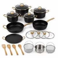 ماهیتابه و قابلمه ۱۸ پارچه آگرین