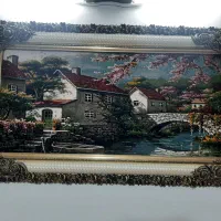 تابلو فرش دور چوب