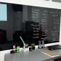تخته وایت برد مشکی مغناطیسی ۱۰۰x۸۰ شیشه ای
