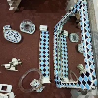 سرویس آینه دستشویی معرق کاری شده هنر دست