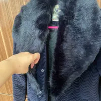 پالتو مخمل سرمه ای سایز ۳۸|لباس|بروجرد, |دیوار