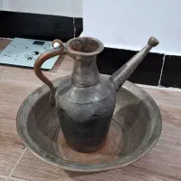 آفتابه و لگن مسی قدیمی سالم و بدون ایراد