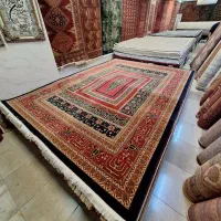فرش سنتی مدل ترکمن سبز و طوسی و لاکی|فرش|مشهد, امیر|دیوار