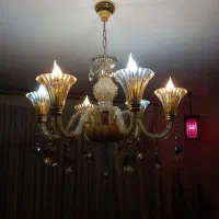 لوستر 6 شاخه در حدنو کریستال بسیار شیک