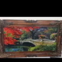 تابلو فرش ماشینی با قاب چوب