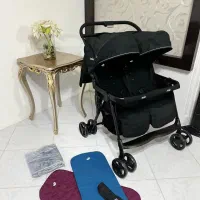 کالسکه دوقلو جویی خارجی با کاور بارون اصل خودش