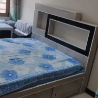 تخت خواب دو نفره به‌همراه تشک و دراور|تخت و سرویس خواب|تهران, دریاچه شهدای خلیج فارس|دیوار