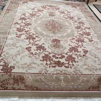 فرش 9 متری گل برجسته رنگ کرم قهوه ای|فرش|کرج, باغستان|دیوار