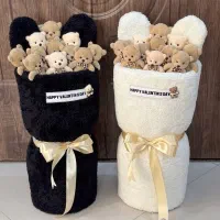 بوکت تدی و تدی رز عروسک /هدیه/سیسمونی/تولد/کادویی