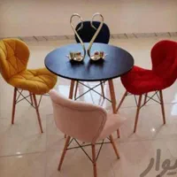 ست ۴ نفره میز و صندلی ناهارخوری پارچهای ماهانا