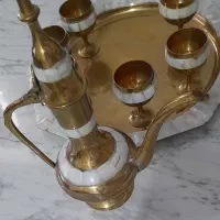 ست شرابخوری دکوری برنجی صدفکاری شده