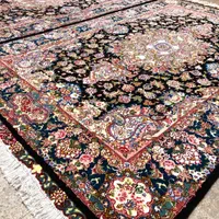(فرش فرزین)جفت۶مترنقشه سالاری۳۰رج گل ابریشم مرینوس|فرش|تبریز, |دیوار