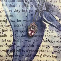 گردنبند جواهری قلب راپونزل رنگثابت استیل