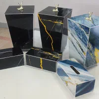 ست  دستمال کاغذی و سطل نونو ماربل