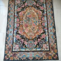 فرش  دست بافت نیمه ابریشم.. زر چرک|تابلو فرش|زنجان, |دیوار