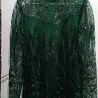 لباس مجلسی سبز یاقوتی